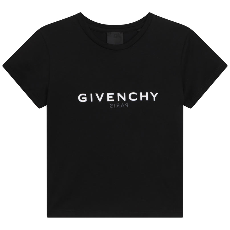 givenchy-h15296-09b-kg-Black Logo T-Shirt