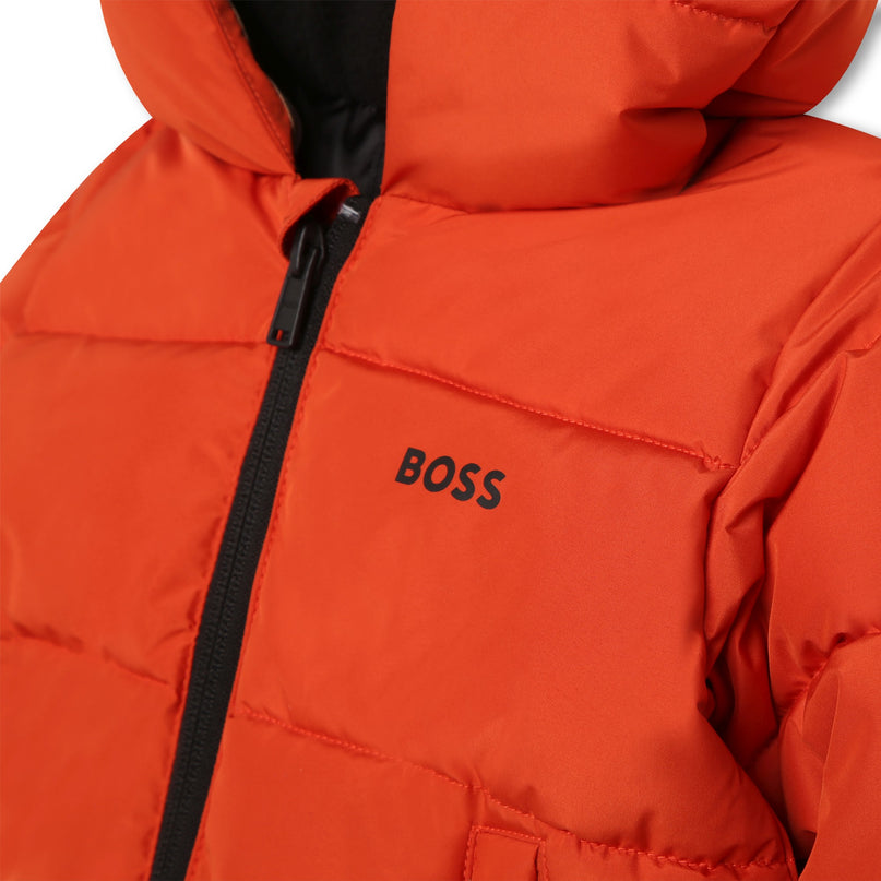 Orange Logo Puffer Jacket