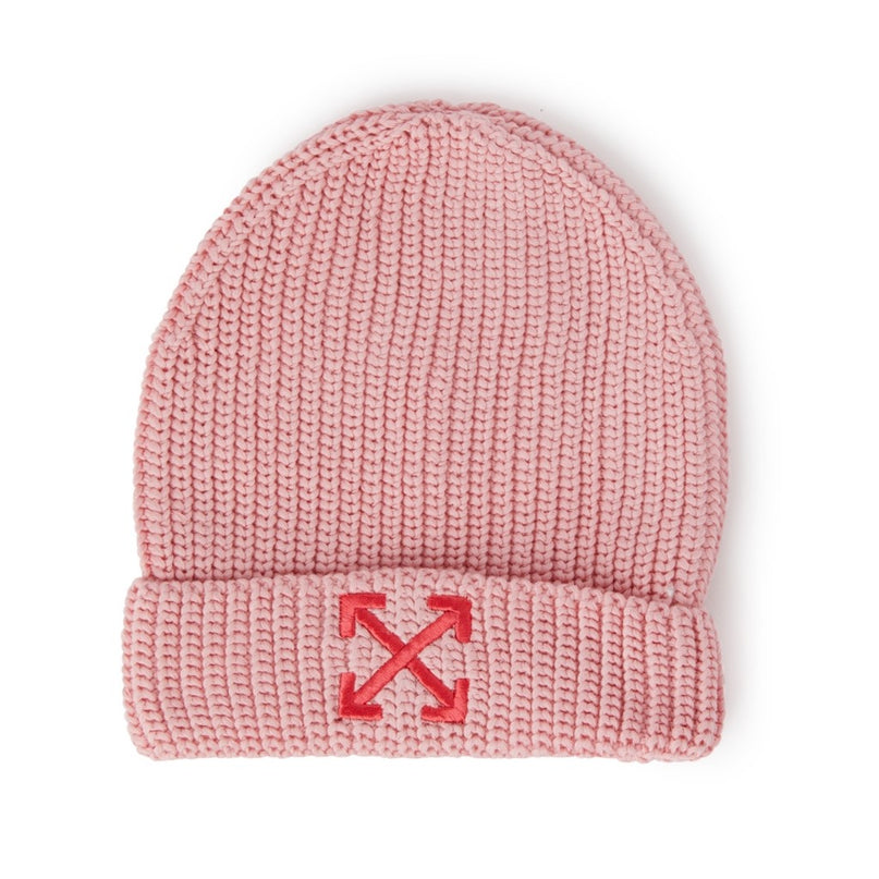 off-white-oglc001f23kni0013032-Pink Logo Beanie