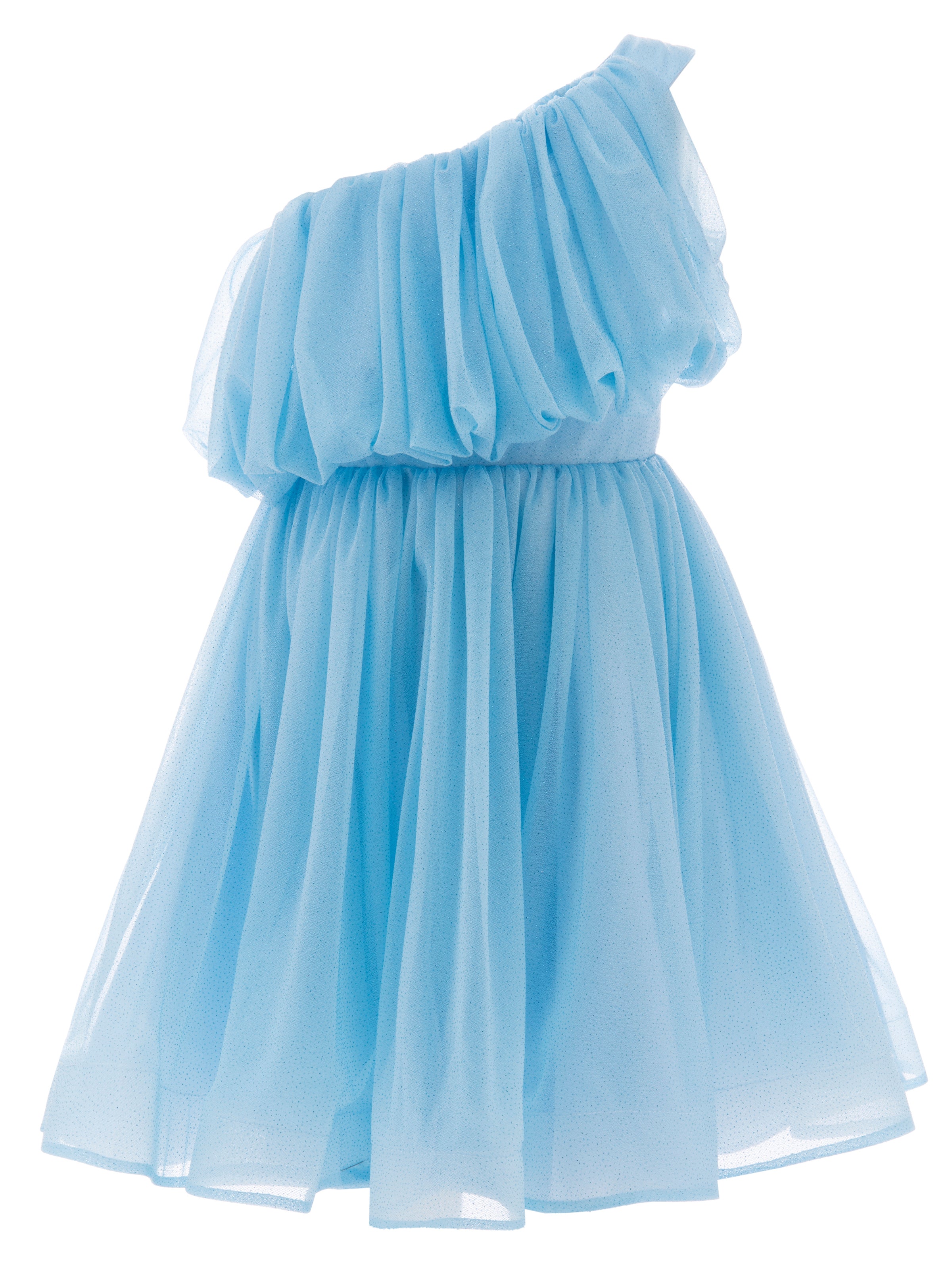 SHEIN Kids EVRYDAY Little Girls' Glitter Shimmer Print Strap Dress | SHEIN