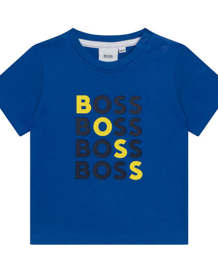 boss-Blue Logo T-Shirt-j05920-871