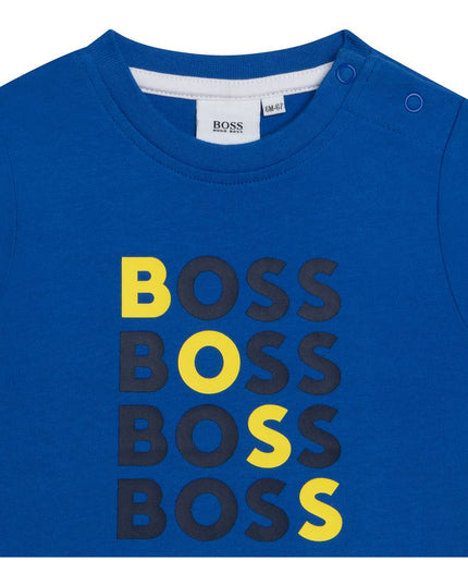 boss-Blue Logo T-Shirt-j05920-871