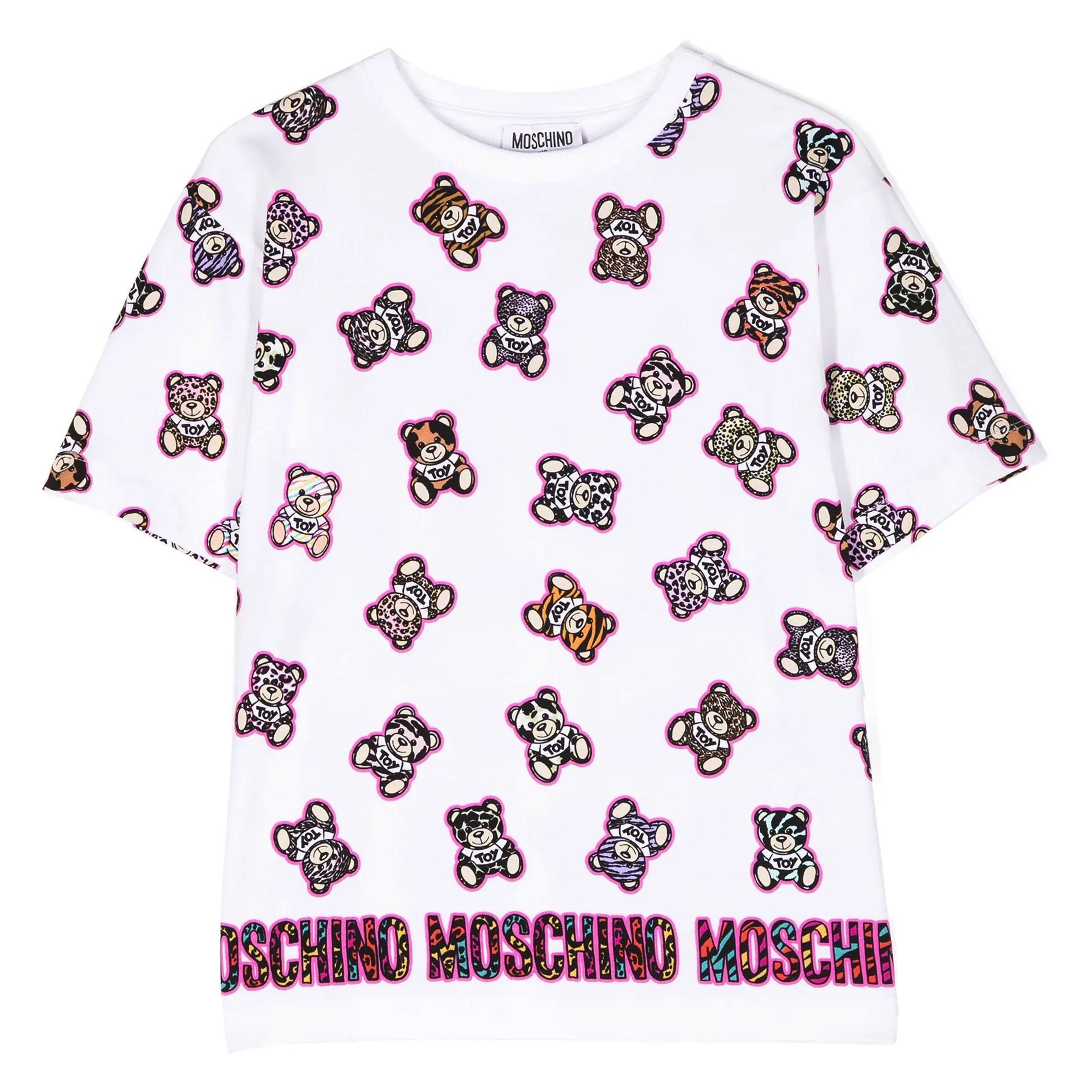 Moschino Kids rhinestone-embellished tracksuit set - White