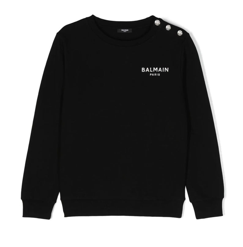 balmain-Black Logo Sweatshirt-bt4a30-z0001-930ag