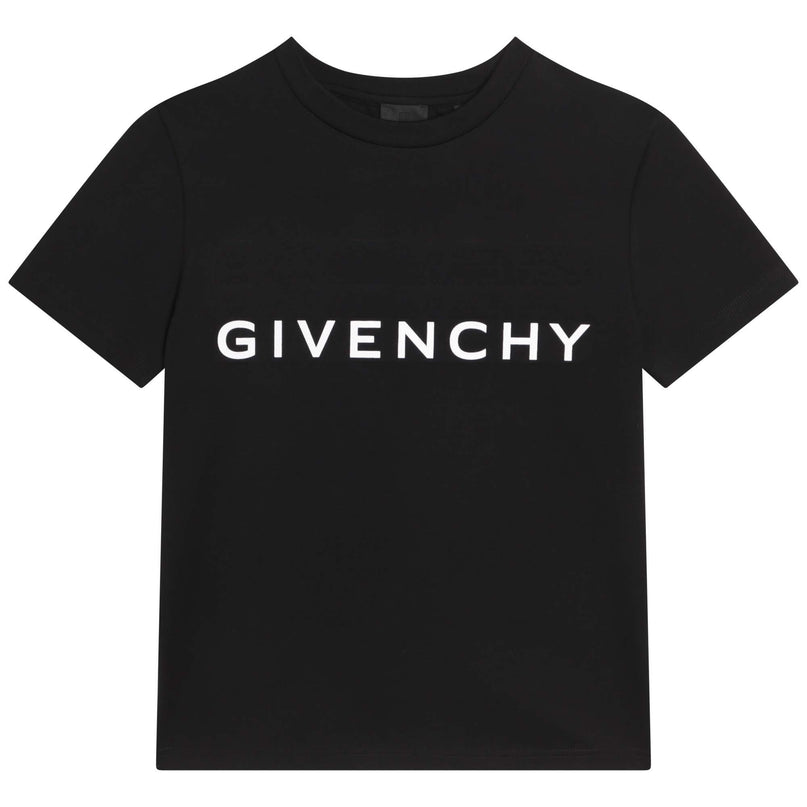 givenchy-h25406-09b-kb-Black Logo T-Shirt