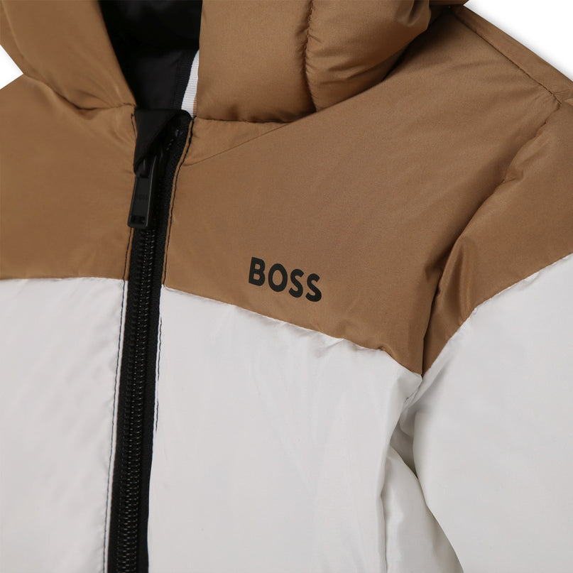 Multi Striped Logo Puffer Jacket