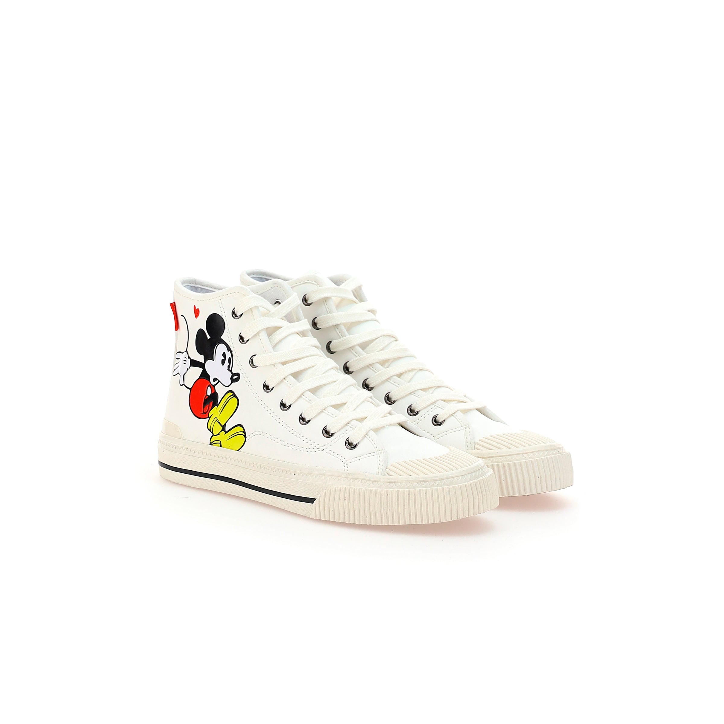 Mickey stretch knit and leather sales sock sneaker