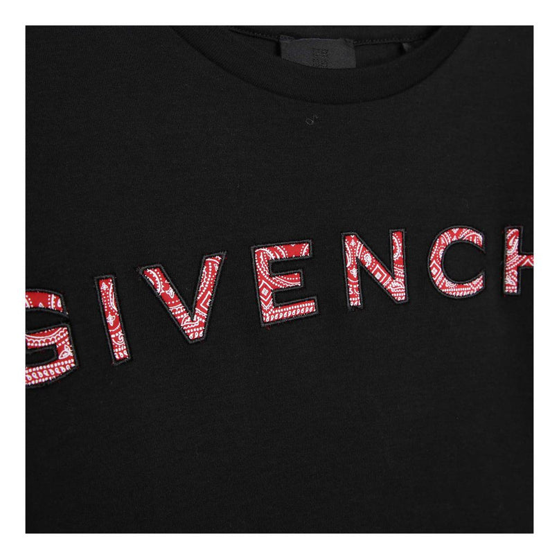 givenchy-h15279-09b-Black Logo T-Shirt