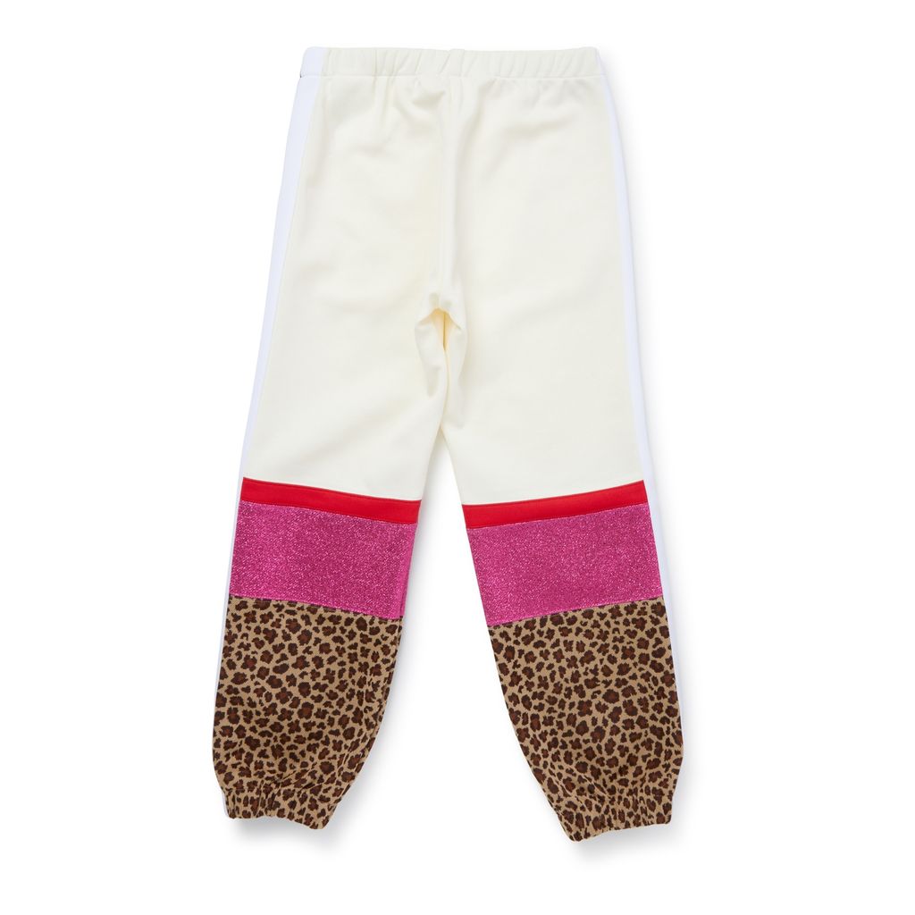 Monnalisa leopard-print track pants - White