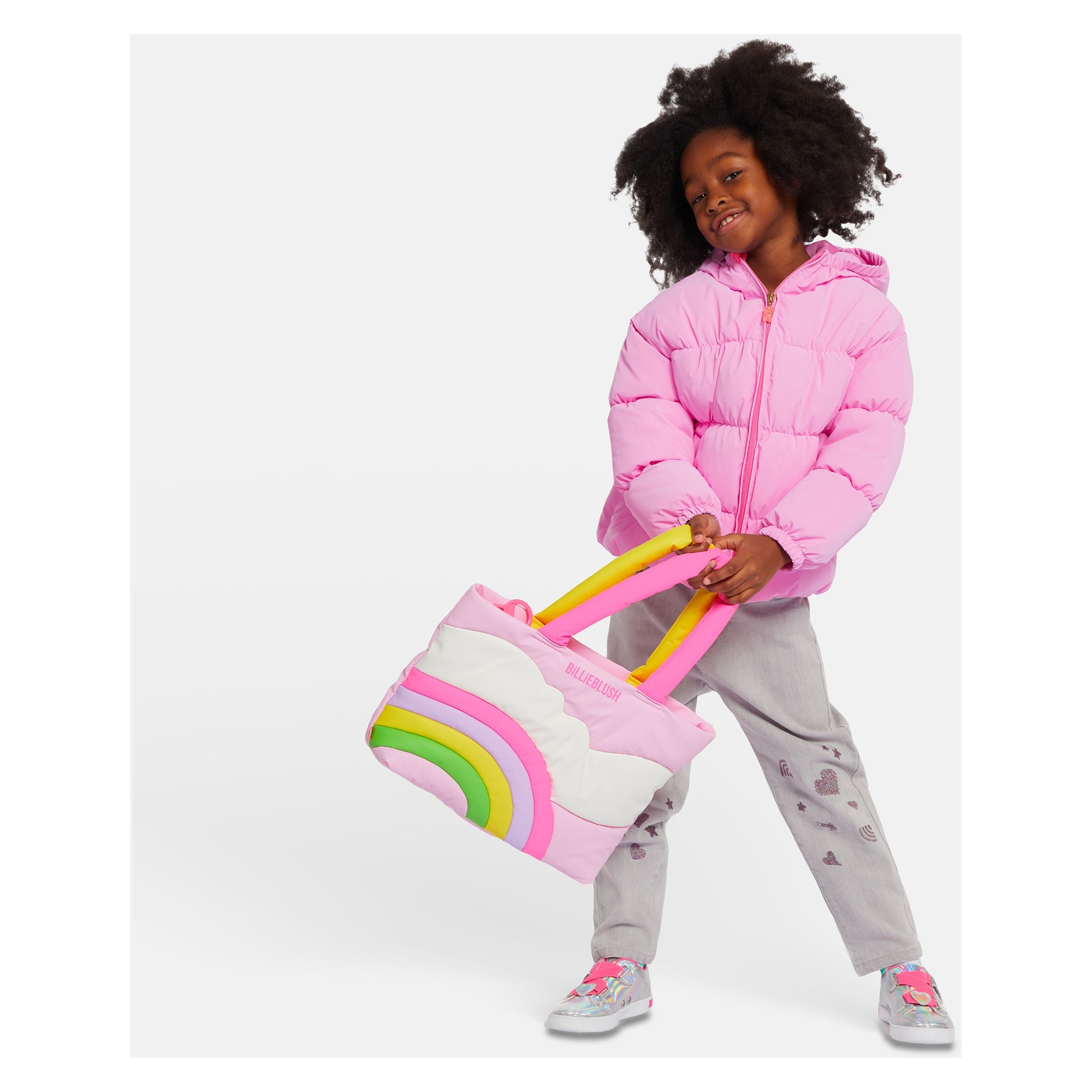 Pink Rainbow Quilted Tote kids atelier