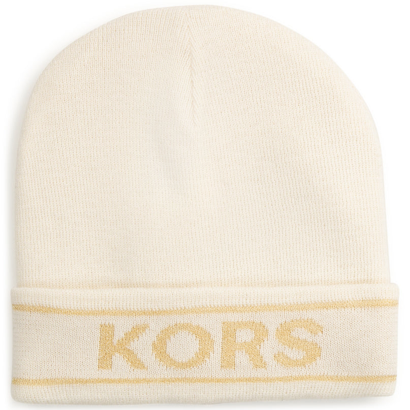 mk-r11110-Ivory Logo Beanie