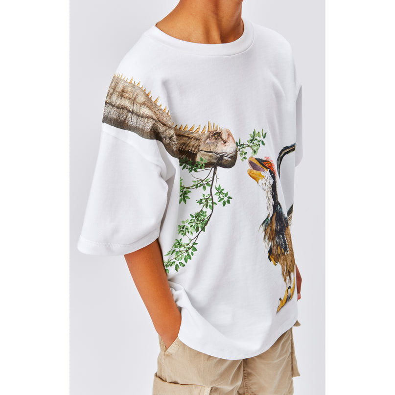 White Rillo Dino Meeting T-Shirt