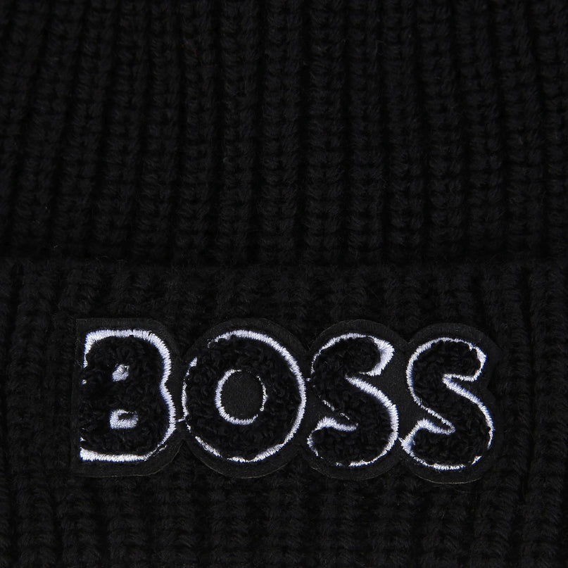 Black Logo Knitted Hat