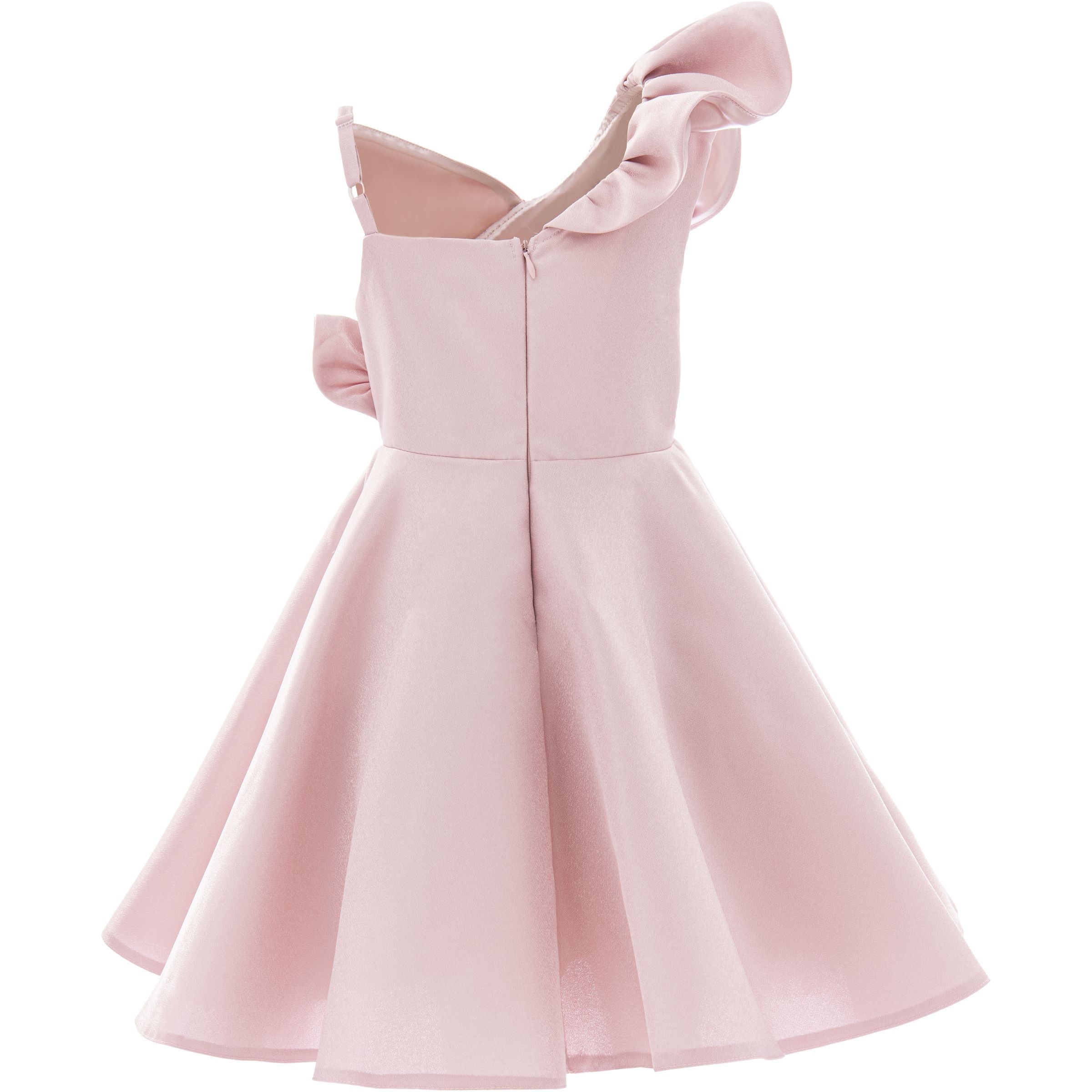 Pink Blush Riviera Off Shoulder Ruffle Dress - kids atelier