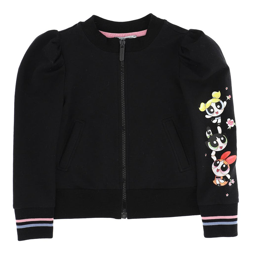 monnalisa-Black Powerpuff Girls Sweatshirt-198805ra-8018-0050