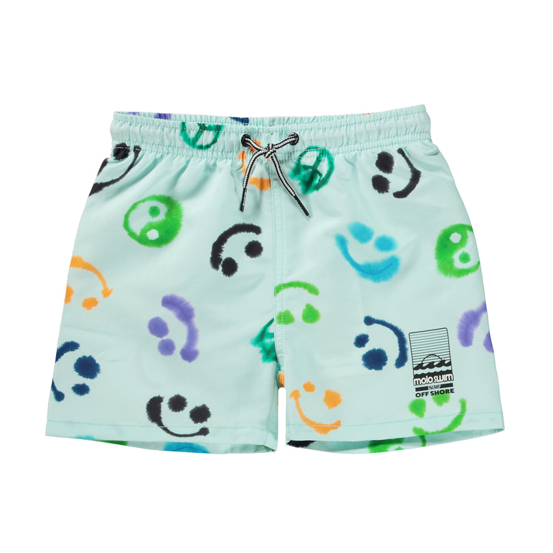 molo-Green Niko Multi Smile Swim Shorts-8s24p403-9002