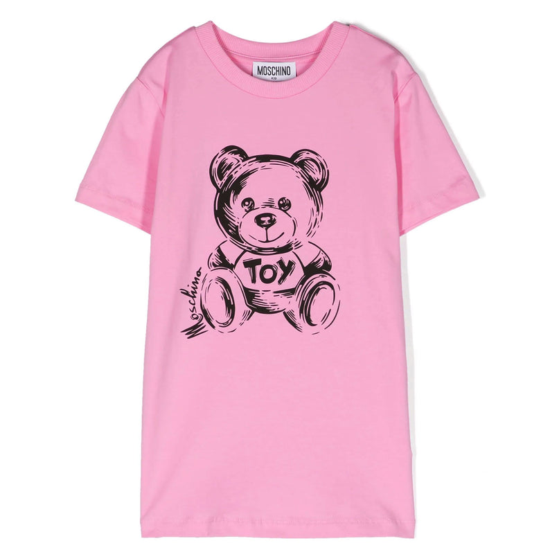 moschino-Pink Teddy Bear Logo T-Shirt-hrm03t-lba33-50206