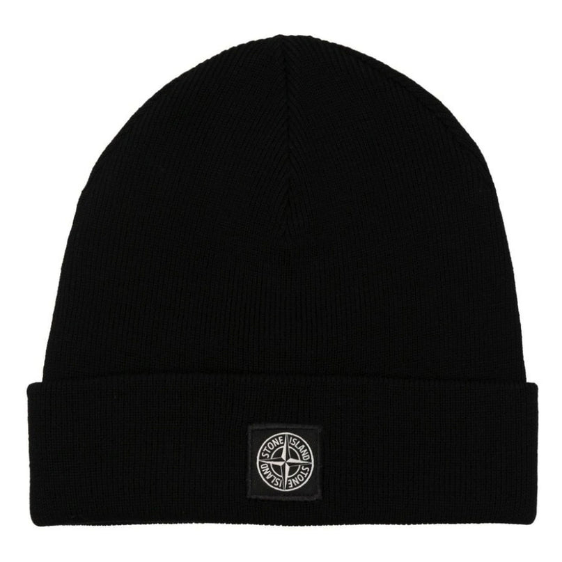 stone-island-Black Logo Beanie-7916n01c3-v0029