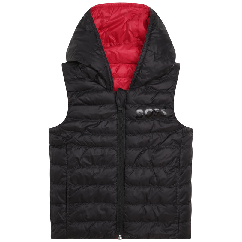 boss-Red & Navy Puffer Jacket-j06253-99c