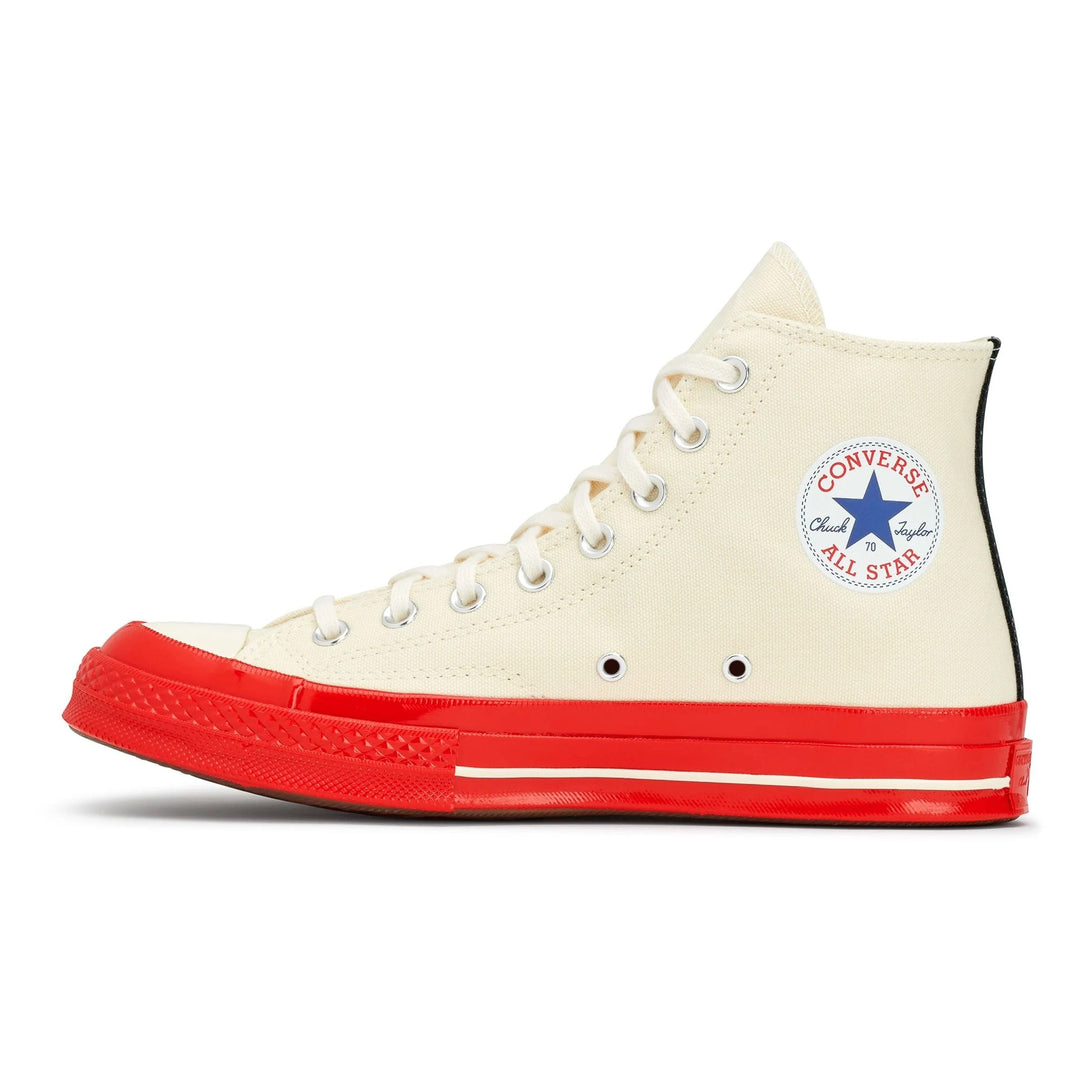 CDG-PLAY Converse Red White Top-AZ-K124-001-2-Off Sole - kids High atelier