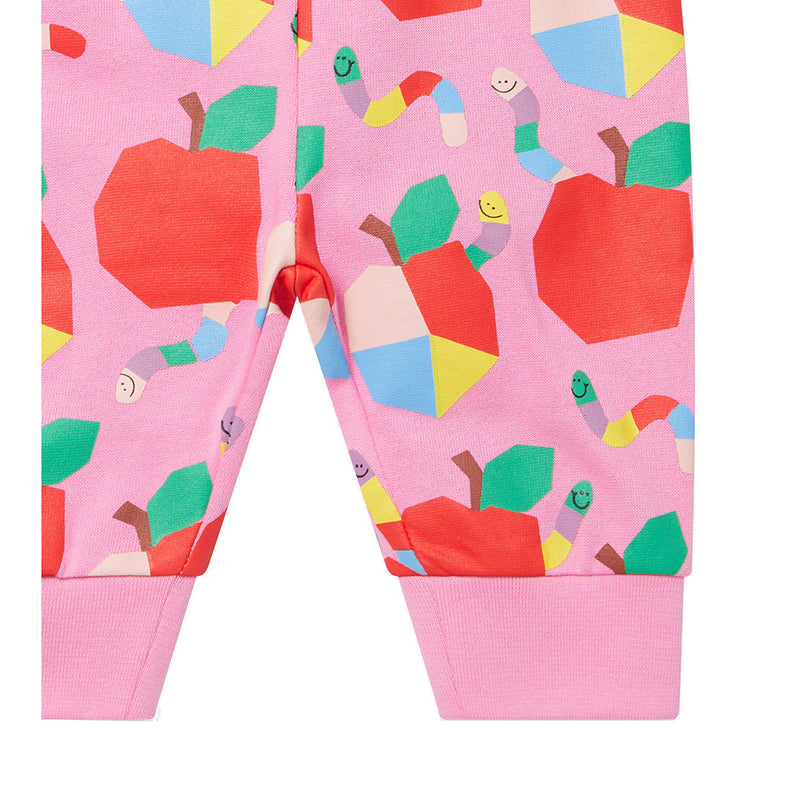 Pink Apple Print Joggers